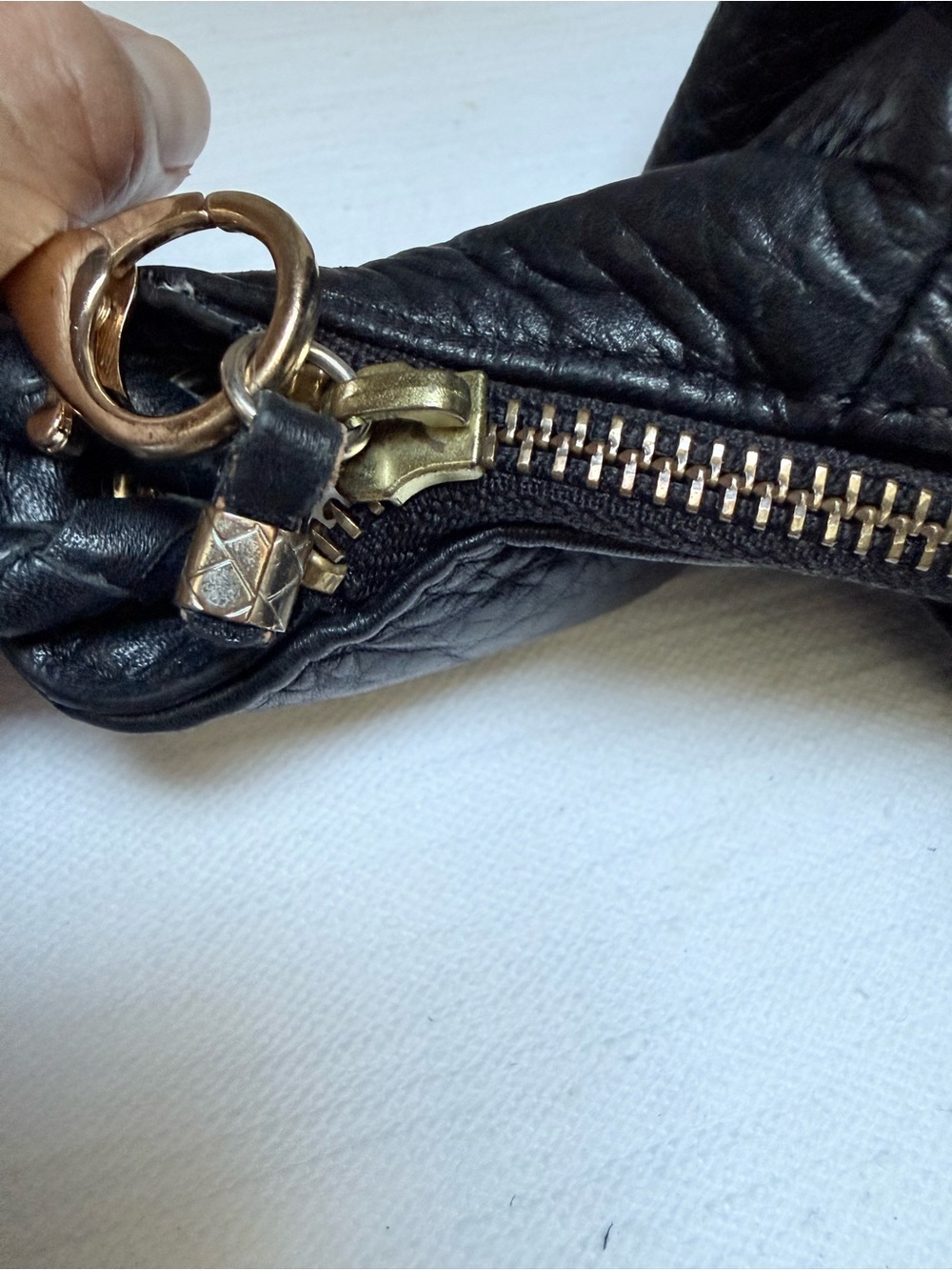 Elliott Lucca Black Leather Bow-Accent Shoulder Satchel - Picture 11 of 12
